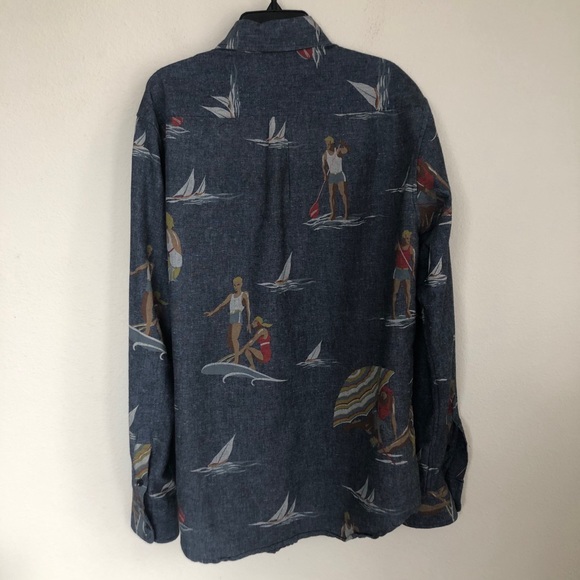 SHADES OF GREY Water Boarding Sailing Button Shirt - Picture 6 of 6